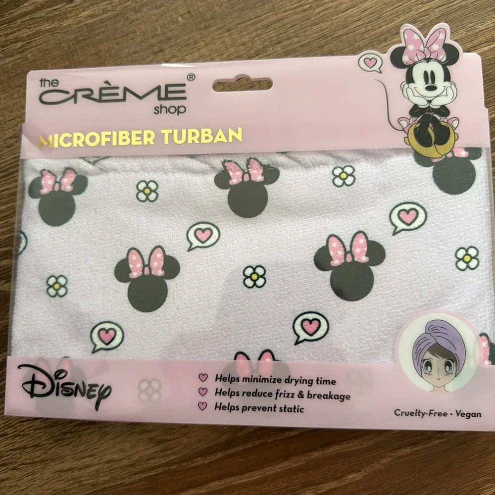 THE CREME SHOP Disney Minnie Mouse Microfiber Turban Purple Cruelty-Free Vegan